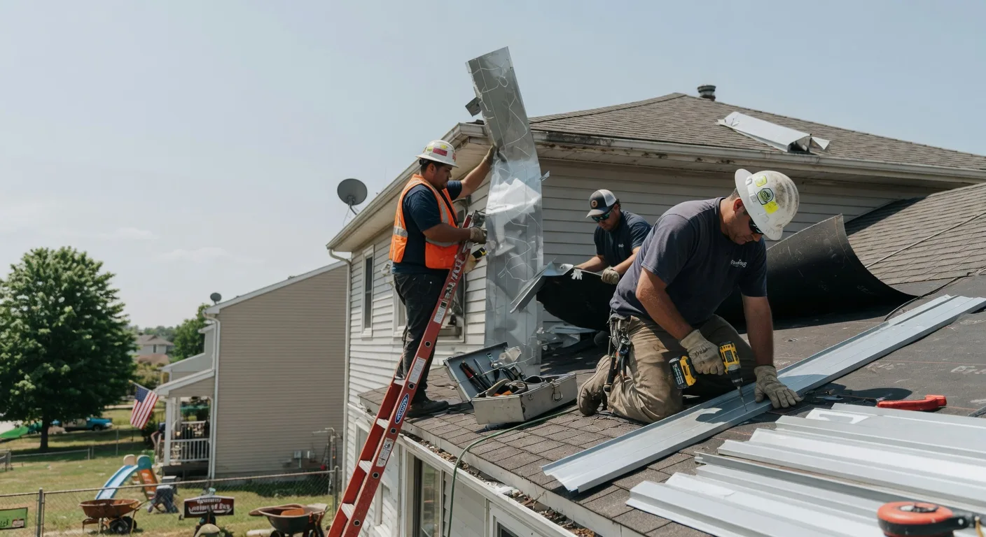Storm Damage Metal Roof Repair in Zanesville, IN